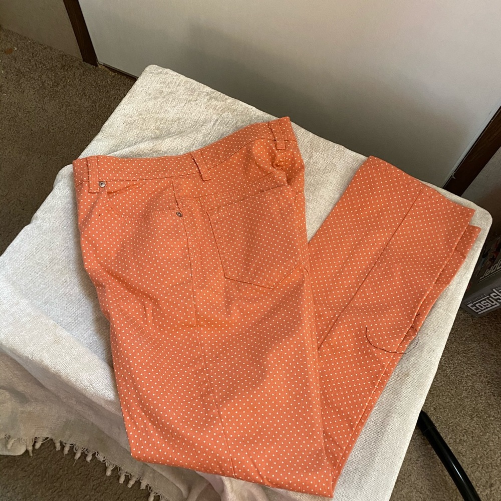 Gloria Vanderbilt size 8 petite orange jeans